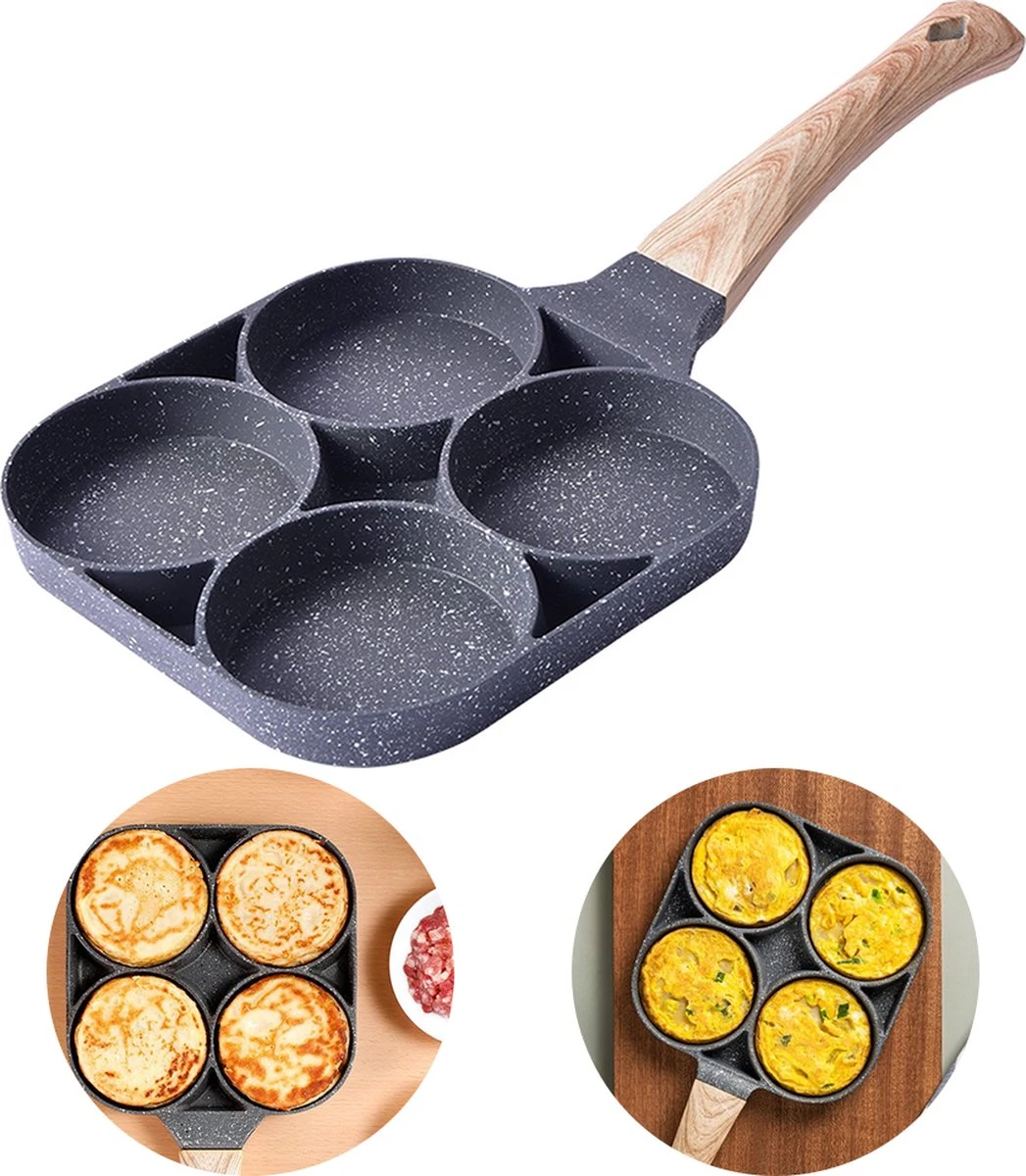 Alora 4-Delige Pannenkoekenpan - Pannenkoeken Maker - Cakemaker - Omeletpan - Omeletmaker - Eierpan - Koekjes Maker - 4-in-1 Pannenset 3 Alora 4-Delige Pannenkoekenpan - Pannenkoeken Maker - Cakemaker - Omeletpan - Omeletmaker - Eierpan - Koekjes Maker - 4-in-1 Pannenset