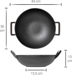 Blackwell Wadjan Wokpan - Gietijzer - 36 Cm - Zwart -Eersteklas Kookgereiwinkel 1144x1200