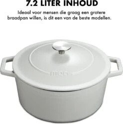 MOA Gietijzeren Braadpan - Inhoud 7,2 Liter - 30CM - Rond - Alle Warmtebronnen - Ook Voor Inductie - Gewicht 7,3 Kg - Wit - C30W 10 MOA Gietijzeren Braadpan - Inhoud 7,2 Liter - 30CM - Rond - Alle Warmtebronnen - Ook Voor Inductie - Gewicht 7,3 Kg - Wit - C30W -Eersteklas Kookgereiwinkel 1192x1200 1