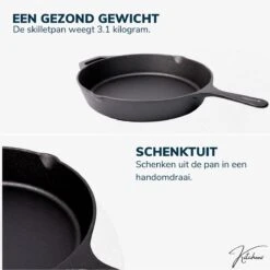 Gietijzeren Pan - Skillet - Koekenpan - BBQ - Koekenpan Inductie - ø32cm - 3.1 KG - Geschikt Voor Alle Warmtebronnen - Inclusief Gratis E-Book 16 Gietijzeren Pan - Skillet - Koekenpan - BBQ - Koekenpan Inductie - ø32cm - 3.1 KG - Geschikt Voor Alle Warmtebronnen - Inclusief Gratis E-Book -Eersteklas Kookgereiwinkel 1198x1200 10