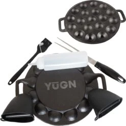 YUGN BLACK Poffertjespan Poffertjesmaker 6 Delige Set - 19 Poffertjes Incl Doseerfles Kwast Poffertjesvork Siliconen Ovenwanten - Platte Onderkant Poffertjespan Inductie Poffertjespan Elektrisch - Cadeau Tip 13 YUGN BLACK Poffertjespan Poffertjesmaker 6 Delige Set - 19 Poffertjes Incl Doseerfles Kwast Poffertjesvork Siliconen Ovenwanten - Platte Onderkant Poffertjespan Inductie Poffertjespan Elektrisch - Cadeau Tip -Eersteklas Kookgereiwinkel 1198x1200 24