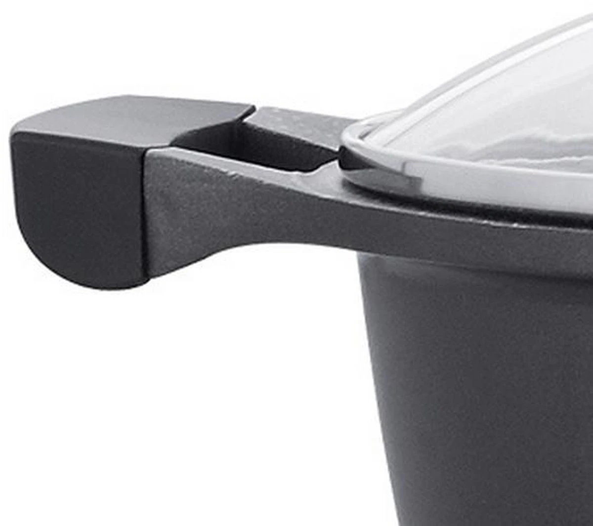 Royalty Line - Marble Soep/braadpan - Met Glazen Deksel Zwart - 24 CM. RL-BS24ML 14 Royalty Line - Marble Soep/braadpan - Met Glazen Deksel Zwart - 24 CM. RL-BS24ML - Afbeelding 12