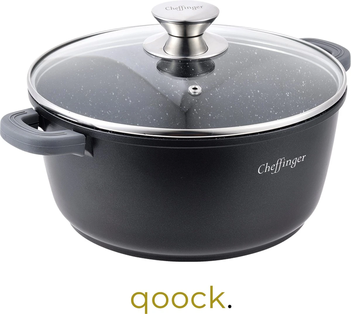 Cheffinger Cooking | Braadpan Met Deksel | 24cm | Alle Warmtebronnen | DC24 3 Cheffinger Cooking | Braadpan Met Deksel | 24cm | Alle Warmtebronnen | DC24