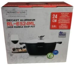 Royalty Line - Marble Soep/braadpan - Met Glazen Deksel Zwart - 24 CM. RL-BS24ML 24 Royalty Line - Marble Soep/braadpan - Met Glazen Deksel Zwart - 24 CM. RL-BS24ML -Eersteklas Kookgereiwinkel 1200x1086 2
