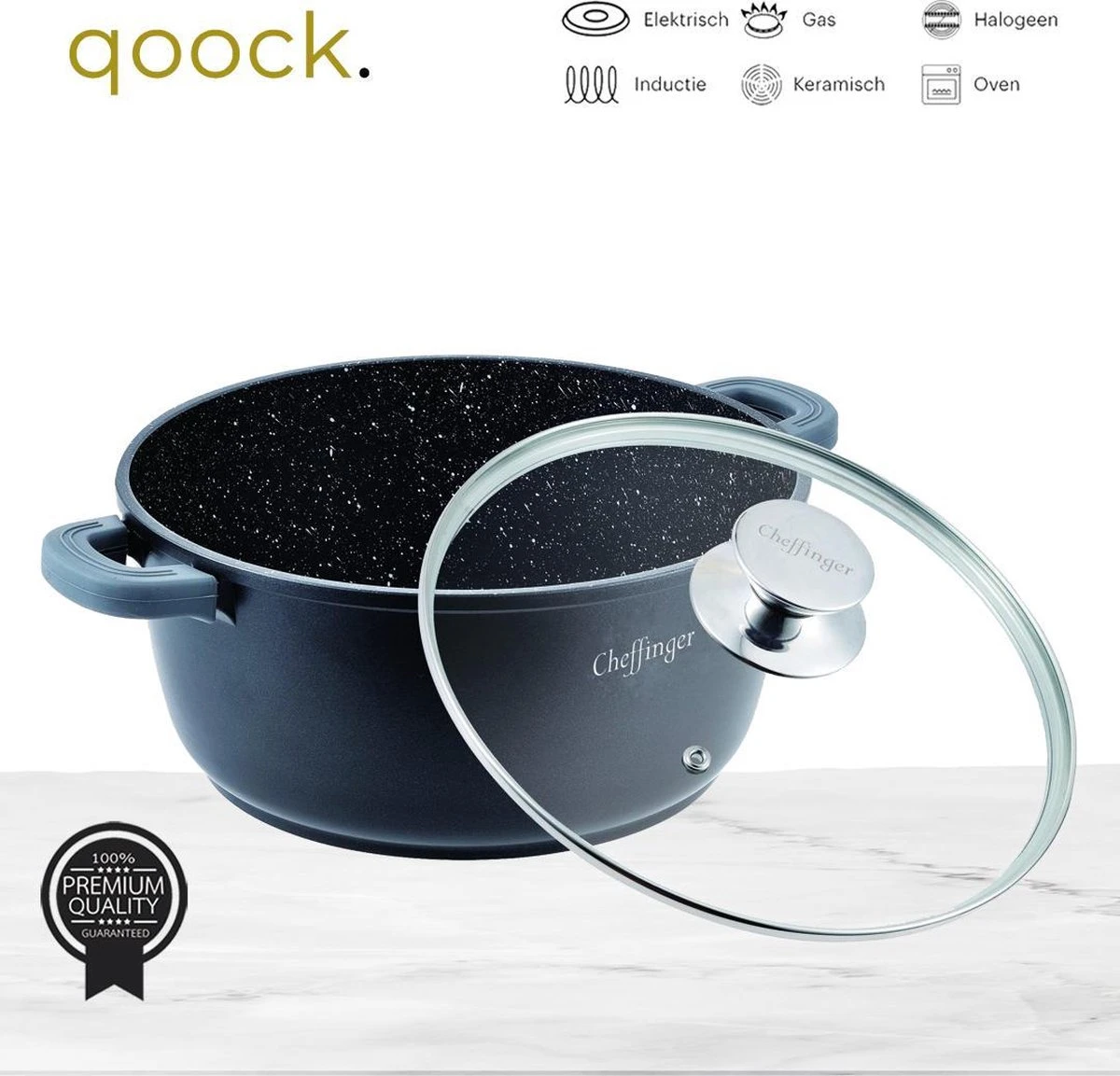 Cheffinger Cooking | Braadpan Met Deksel | 20cm | Alle Warmtebronnen |DC20 5 Cheffinger Cooking | Braadpan Met Deksel | 20cm | Alle Warmtebronnen |DC20 - Afbeelding 3