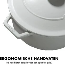MOA Gietijzeren Braadpan - Inhoud 7,2 Liter - 30CM - Rond - Alle Warmtebronnen - Ook Voor Inductie - Gewicht 7,3 Kg - Wit - C30W 11 MOA Gietijzeren Braadpan - Inhoud 7,2 Liter - 30CM - Rond - Alle Warmtebronnen - Ook Voor Inductie - Gewicht 7,3 Kg - Wit - C30W -Eersteklas Kookgereiwinkel 1200x1181 11