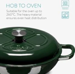 Navaris Gietijzeren Stoofpan Met Deksel- 3,5 Liter Gietijzeren Ovenschaal Van Email - Geschikt Voor Alle Warmtebronnen - Groen 13 Navaris Gietijzeren Stoofpan Met Deksel- 3,5 Liter Gietijzeren Ovenschaal Van Email - Geschikt Voor Alle Warmtebronnen - Groen -Eersteklas Kookgereiwinkel 1200x1189 5