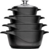 Smile 10-delige Pannenset - Type MGK-12 - Zwart 2 Smile 10-delige Pannenset - Type MGK-12 - Zwart -Eersteklas Kookgereiwinkel 1200x1193
