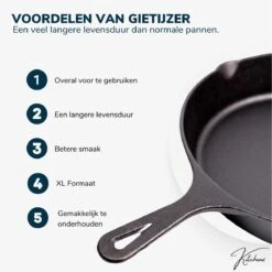 Gietijzeren Pan - Skillet - Koekenpan - BBQ - Koekenpan Inductie - ø32cm - 3.1 KG - Geschikt Voor Alle Warmtebronnen - Inclusief Gratis E-Book 20 Gietijzeren Pan - Skillet - Koekenpan - BBQ - Koekenpan Inductie - ø32cm - 3.1 KG - Geschikt Voor Alle Warmtebronnen - Inclusief Gratis E-Book -Eersteklas Kookgereiwinkel 1200x1198 16