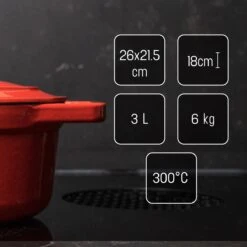 Daumonet Bocuse Rouge Gietijzeren Braadpan - Sudderpan Kersen Rood - Ovaal - Ø 29 Cm - 3 Liter - PFAS & PFOA Vrij - Emaille - Geschikt Voor Alle Warmtebronnen - Elektrisch - Gas - Halogeen - Inductie - Keramisch - Vaatwasserbestendig 18 Daumonet Bocuse Rouge Gietijzeren Braadpan - Sudderpan Kersen Rood - Ovaal - Ø 29 Cm - 3 Liter - PFAS & PFOA Vrij - Emaille - Geschikt Voor Alle Warmtebronnen - Elektrisch - Gas - Halogeen - Inductie - Keramisch - Vaatwasserbestendig -Eersteklas Kookgereiwinkel 1200x1199 19