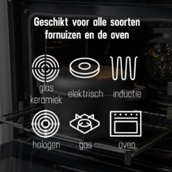 Daumonet Ducasse Gietijzeren Double Use Braadpan - Combi Sudderpan Zwart - 2-in-1 Bak- En Braadpan - PFAS & PFOA Vrij - Rond - Ø 26 Cm - 4,4 Liter - Emaille - Alle Warmtebronnen - Elektrisch - Gas - Halogeen - Inductie - Keramisch 21 Daumonet Ducasse Gietijzeren Double Use Braadpan - Combi Sudderpan Zwart - 2-in-1 Bak- En Braadpan - PFAS & PFOA Vrij - Rond - Ø 26 Cm - 4,4 Liter - Emaille - Alle Warmtebronnen - Elektrisch - Gas - Halogeen - Inductie - Keramisch -Eersteklas Kookgereiwinkel 1200x1199 21