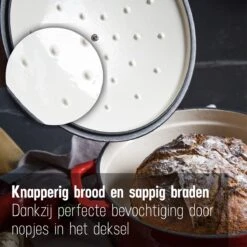 Daumonet Carême Rouge Gietijzeren Braadpan - Sudderpan Kersen Rood - Rond - Ø26 Cm - 4,4 Liter - PFAS & PFOA Vrij - Emaille - Geschikt Voor Alle Warmtebronnen - Elektrisch - Gas - Halogeen - Inductie - Keramisch - Vaatwasserbestendig 14 Daumonet Carême Rouge Gietijzeren Braadpan - Sudderpan Kersen Rood - Rond - Ø26 Cm - 4,4 Liter - PFAS & PFOA Vrij - Emaille - Geschikt Voor Alle Warmtebronnen - Elektrisch - Gas - Halogeen - Inductie - Keramisch - Vaatwasserbestendig -Eersteklas Kookgereiwinkel 1200x1200 1065