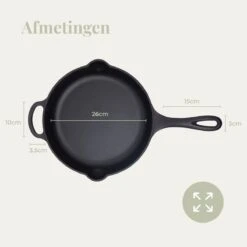Belluci - Ø26cm - Koekenpan - Skillet + Deksel Geëmailleerde Gietijzeren Pan Voor BBQ En Inductie Incl. Accessoires - Hapjespan - Braadpan 12 Belluci - Ø26cm - Koekenpan - Skillet + Deksel Geëmailleerde Gietijzeren Pan Voor BBQ En Inductie Incl. Accessoires - Hapjespan - Braadpan -Eersteklas Kookgereiwinkel 1200x1200 1105