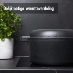 Daumonet Ducasse Gietijzeren Double Use Braadpan - Combi Sudderpan Zwart - 2-in-1 Bak- En Braadpan - PFAS & PFOA Vrij - Rond - Ø 26 Cm - 4,4 Liter - Emaille - Alle Warmtebronnen - Elektrisch - Gas - Halogeen - Inductie - Keramisch 17 Daumonet Ducasse Gietijzeren Double Use Braadpan - Combi Sudderpan Zwart - 2-in-1 Bak- En Braadpan - PFAS & PFOA Vrij - Rond - Ø 26 Cm - 4,4 Liter - Emaille - Alle Warmtebronnen - Elektrisch - Gas - Halogeen - Inductie - Keramisch -Eersteklas Kookgereiwinkel 1200x1200 1170