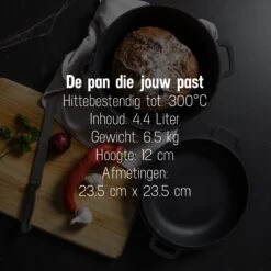 Daumonet Ducasse Gietijzeren Double Use Braadpan - Combi Sudderpan Zwart - 2-in-1 Bak- En Braadpan - PFAS & PFOA Vrij - Rond - Ø 26 Cm - 4,4 Liter - Emaille - Alle Warmtebronnen - Elektrisch - Gas - Halogeen - Inductie - Keramisch 20 Daumonet Ducasse Gietijzeren Double Use Braadpan - Combi Sudderpan Zwart - 2-in-1 Bak- En Braadpan - PFAS & PFOA Vrij - Rond - Ø 26 Cm - 4,4 Liter - Emaille - Alle Warmtebronnen - Elektrisch - Gas - Halogeen - Inductie - Keramisch -Eersteklas Kookgereiwinkel 1200x1200 1172