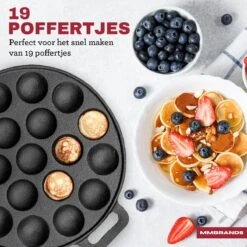 MM Brands Poffertjespan - Poffertjesmaker - Inductie / Oven / BBQ - Inclusief Handvat, Borstel En Vorken 13 MM Brands Poffertjespan - Poffertjesmaker - Inductie / Oven / BBQ - Inclusief Handvat, Borstel En Vorken -Eersteklas Kookgereiwinkel 1200x1200 1188