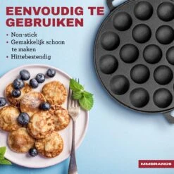 MM Brands Poffertjespan - Poffertjesmaker - Inductie / Oven / BBQ - Inclusief Handvat, Borstel En Vorken 14 MM Brands Poffertjespan - Poffertjesmaker - Inductie / Oven / BBQ - Inclusief Handvat, Borstel En Vorken -Eersteklas Kookgereiwinkel 1200x1200 1189