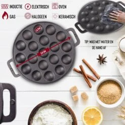 Rednas Poffertjespan Pakket - Incl. Luxe Giftbox - Incl.Bakkwast/Vork/Doseerfles - RVS/Gietijzer 17 Rednas Poffertjespan Pakket - Incl. Luxe Giftbox - Incl.Bakkwast/Vork/Doseerfles - RVS/Gietijzer -Eersteklas Kookgereiwinkel 1200x1200 1211