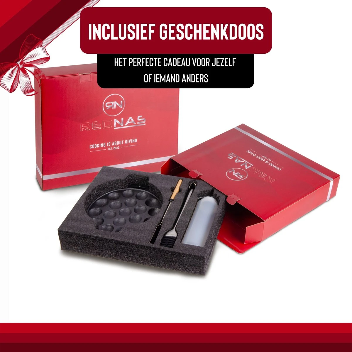 Rednas Poffertjespan Pakket - Incl. Luxe Giftbox - Incl.Bakkwast/Vork/Doseerfles - RVS/Gietijzer 11 Rednas Poffertjespan Pakket - Incl. Luxe Giftbox - Incl.Bakkwast/Vork/Doseerfles - RVS/Gietijzer - Afbeelding 9