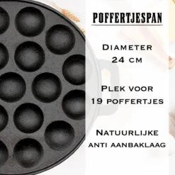 IRONO Poffertjespan Set - Incl. Doseerfles, Kwast En Vork - Poffertjespan Inductie En Electrisch - Poffertjesmaker 19 Poffertjes - Poffertjes Maken - Spuitfles - Cadeau Voor Mannen En Vrouwen -Eersteklas Kookgereiwinkel 1200x1200 1223