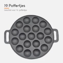 Ocina Poffertjespan – Combo Pack – 19 Poffertjes – Poffertjesmaker – Poffertjespan Inductie – Poffertjespan Electrisch – Gietijzeren Pan - Inclusief Doseerfles, Handvaten, 6x Poffertjesvorken En Invetkwast – Gratis Receptenboek 14 Ocina Poffertjespan – Combo Pack – 19 Poffertjes – Poffertjesmaker – Poffertjespan Inductie – Poffertjespan Electrisch – Gietijzeren Pan - Inclusief Doseerfles, Handvaten, 6x Poffertjesvorken En Invetkwast – Gratis Receptenboek -Eersteklas Kookgereiwinkel 1200x1200 1226