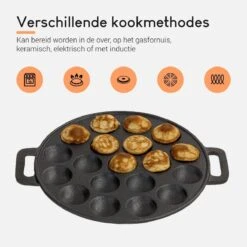 Ocina Poffertjespan – Combo Pack – 19 Poffertjes – Poffertjesmaker – Poffertjespan Inductie – Poffertjespan Electrisch – Gietijzeren Pan - Inclusief Doseerfles, Handvaten, 6x Poffertjesvorken En Invetkwast – Gratis Receptenboek 15 Ocina Poffertjespan – Combo Pack – 19 Poffertjes – Poffertjesmaker – Poffertjespan Inductie – Poffertjespan Electrisch – Gietijzeren Pan - Inclusief Doseerfles, Handvaten, 6x Poffertjesvorken En Invetkwast – Gratis Receptenboek -Eersteklas Kookgereiwinkel 1200x1200 1227