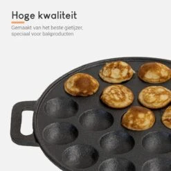 Ocina Poffertjespan – Combo Pack – 19 Poffertjes – Poffertjesmaker – Poffertjespan Inductie – Poffertjespan Electrisch – Gietijzeren Pan - Inclusief Doseerfles, Handvaten, 6x Poffertjesvorken En Invetkwast – Gratis Receptenboek 16 Ocina Poffertjespan – Combo Pack – 19 Poffertjes – Poffertjesmaker – Poffertjespan Inductie – Poffertjespan Electrisch – Gietijzeren Pan - Inclusief Doseerfles, Handvaten, 6x Poffertjesvorken En Invetkwast – Gratis Receptenboek -Eersteklas Kookgereiwinkel 1200x1200 1228