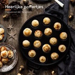 Ocina Poffertjespan – Combo Pack – 19 Poffertjes – Poffertjesmaker – Poffertjespan Inductie – Poffertjespan Electrisch – Gietijzeren Pan - Inclusief Doseerfles, Handvaten, 6x Poffertjesvorken En Invetkwast – Gratis Receptenboek 17 Ocina Poffertjespan – Combo Pack – 19 Poffertjes – Poffertjesmaker – Poffertjespan Inductie – Poffertjespan Electrisch – Gietijzeren Pan - Inclusief Doseerfles, Handvaten, 6x Poffertjesvorken En Invetkwast – Gratis Receptenboek -Eersteklas Kookgereiwinkel 1200x1200 1229