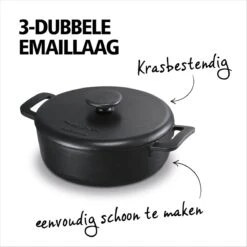 Brabantia The Dutch Braadpan - Matt Black - 28 Cm - Gietijzer -Eersteklas Kookgereiwinkel 1200x1200 193