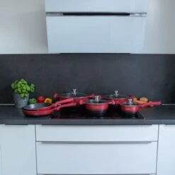 Herenthal Pannenset Inductie - Luxe 10-delige Koekenpan Inductie - Voor Alle Warmtebronnen - Pannen Met Glazen Deksels En Koudgrepen - Rood / Zwart- 6 Pannen 17 Herenthal Pannenset Inductie - Luxe 10-delige Koekenpan Inductie - Voor Alle Warmtebronnen - Pannen Met Glazen Deksels En Koudgrepen - Rood / Zwart- 6 Pannen -Eersteklas Kookgereiwinkel 1200x1200 198