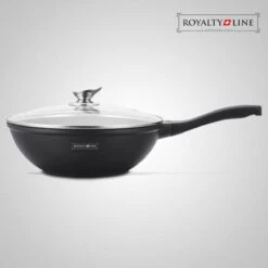 Royalty Line Marble Coating Wok - Met Glazen Deksel - Zwart - 30 Cm -Eersteklas Kookgereiwinkel 1200x1200 259