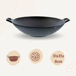 Orange85 Gietijzeren Wokpan - Alle Warmtebronnen - Inductie - Wok - Zwart - 31cm - Gietijzer - Wokpannen 13 Orange85 Gietijzeren Wokpan - Alle Warmtebronnen - Inductie - Wok - Zwart - 31cm - Gietijzer - Wokpannen -Eersteklas Kookgereiwinkel 1200x1200 306