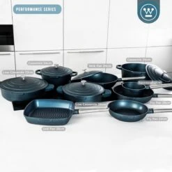 Westinghouse Performance Series - Wokpan Inductie - 28cm Luxe Wok Met Deksel - Blauw - Geschikt Voor Alle Warmtebronnen -Eersteklas Kookgereiwinkel 1200x1200 370