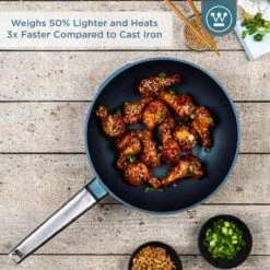 Westinghouse Performance Series - Wokpan Inductie - 28cm Luxe Wok Met Deksel - Blauw - Geschikt Voor Alle Warmtebronnen -Eersteklas Kookgereiwinkel 1200x1200 372