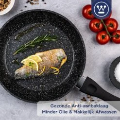 Westinghouse Koekenpan - Ø 30 Cm - Zwart Marmer - Geschikt Voor Alle Warmtebronnen Inclusief Inductie -Eersteklas Kookgereiwinkel 1200x1200 564