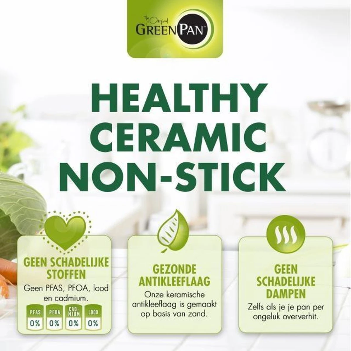 GreenPan Cambridge Keramische Koekenpan - Ø32 Cm - PFAS-vrij 13 GreenPan Cambridge Keramische Koekenpan - Ø32 Cm - PFAS-vrij - Afbeelding 11