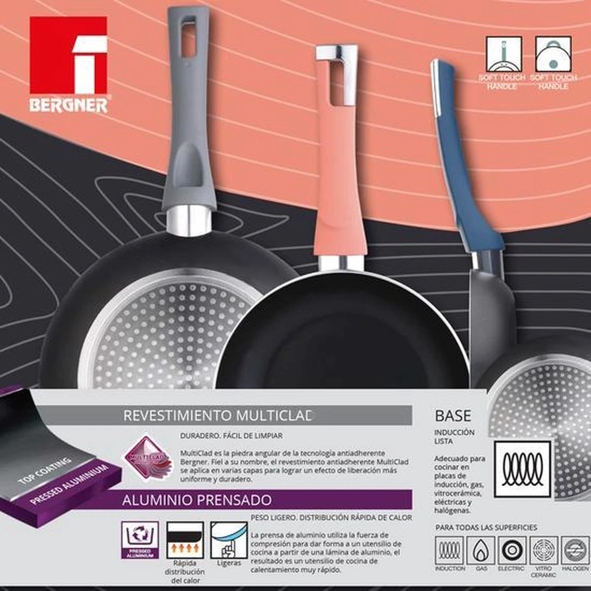Bergner Koekenpannenset Nordica - Inductie 6 Bergner Koekenpannenset Nordica - Inductie - Afbeelding 4