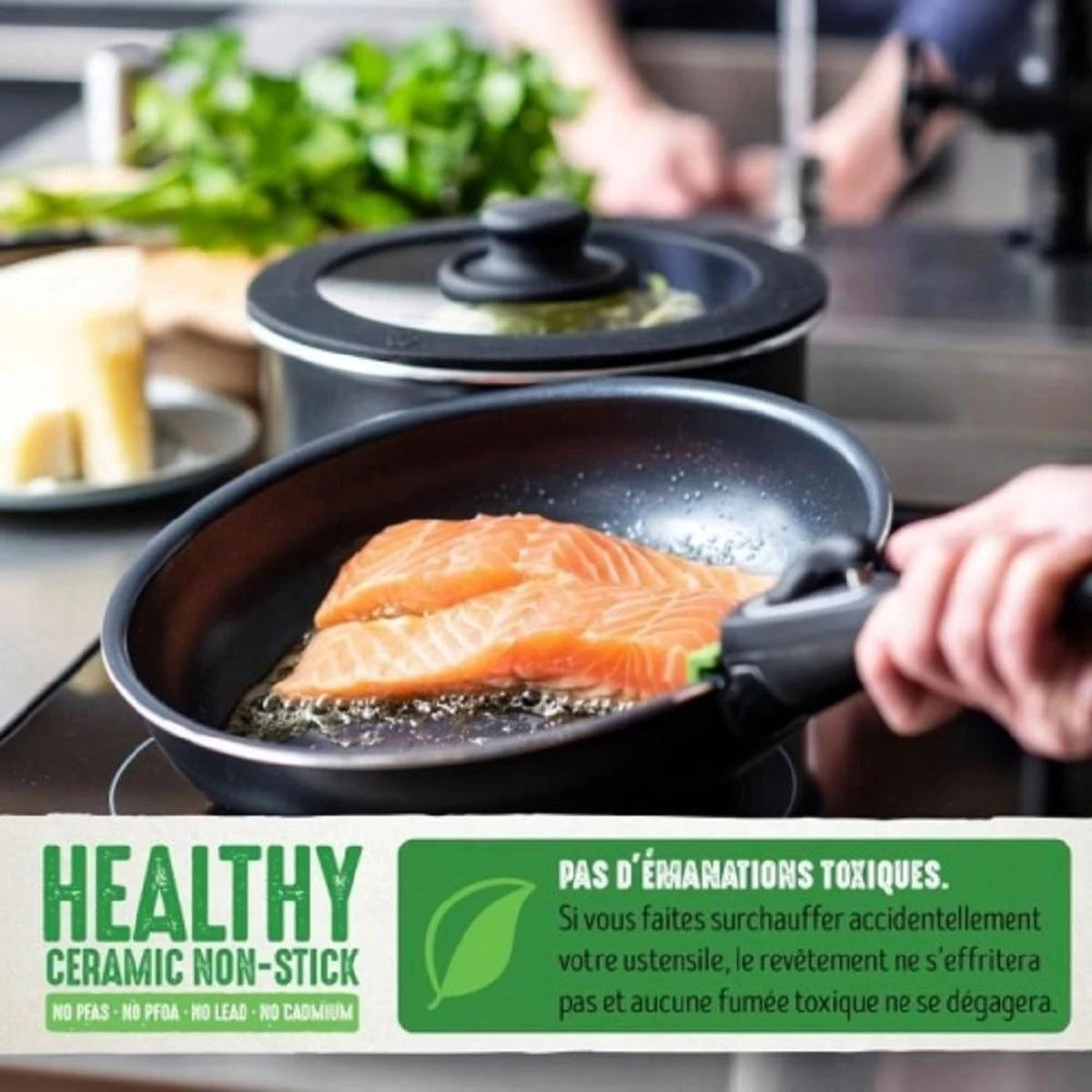 GreenChef Clickpan Pannenset - 8 Delig 6 GreenChef Clickpan Pannenset - 8 Delig - Afbeelding 4