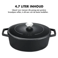 MOA Gietijzeren Braadpan - Inhoud 4,7 Liter - 29CM - Ovaal - Alle Warmtebronnen - Ook Voor Inductie - Gewicht 5,7 Kg - Zwart - C29B 8 MOA Gietijzeren Braadpan - Inhoud 4,7 Liter - 29CM - Ovaal - Alle Warmtebronnen - Ook Voor Inductie - Gewicht 5,7 Kg - Zwart - C29B -Eersteklas Kookgereiwinkel 1200x1200 967