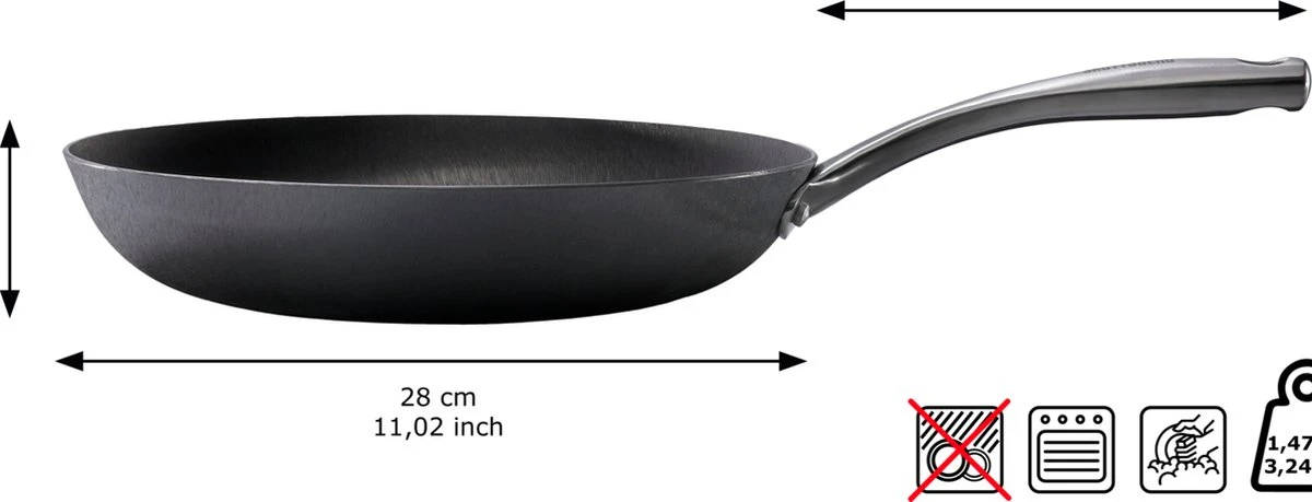 Skottsberg Koekenpan Cast Iron 28 Cm Gietijzer 7 Skottsberg Koekenpan Cast Iron 28 Cm Gietijzer - Afbeelding 5