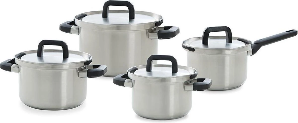 BK Flow Cool Pannenset - 4-delig – RVS Deksels - Veilig Afgietsysteem - Geschikt Voor Alle Warmtebronnen 3 BK Flow Cool Pannenset - 4-delig – RVS Deksels - Veilig Afgietsysteem - Geschikt Voor Alle Warmtebronnen
