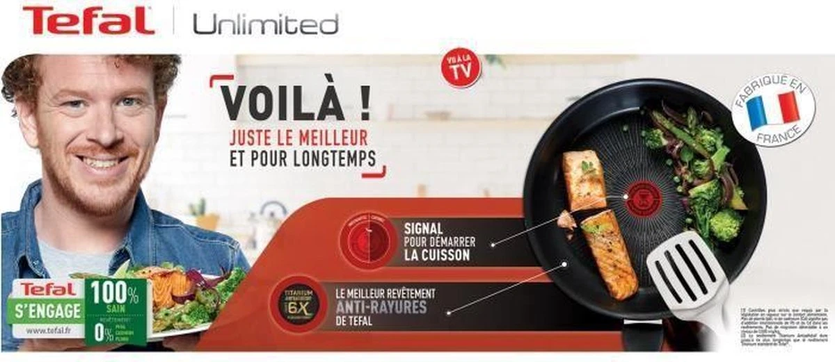 Tefal Unlimited + Induction Hoogwaardig Titanium Koekenpan - 28 Cm 8 Tefal Unlimited + Induction Hoogwaardig Titanium Koekenpan - 28 Cm - Afbeelding 6