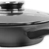 Merkloos Keukenpan Met Deksel En Heeft Een Diameter Van Ø 28 Cm - Luxe Hapjespan Keukenpan Van 28cm Anti-aanbaklaag - Handvat Zwart - Pan Met Deksel -Eersteklas Kookgereiwinkel 1200x523