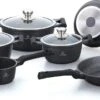 Herenthal Inductie Pannenset - Luxe 10-delige Koekenpanset - Voor Alle Warmtebronnen - Met Glazen Deksels En Koudgrepen - Zwart -Eersteklas Kookgereiwinkel 1200x613