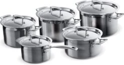 Le Creuset RVS Kookpan 18cm / 20cm / 24cm + Lage Kookpan 20cm + Steelpan 16cm 5 Le Creuset RVS Kookpan 18cm / 20cm / 24cm + Lage Kookpan 20cm + Steelpan 16cm -Eersteklas Kookgereiwinkel 1200x634 1