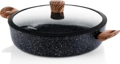 Westinghouse Hapjespan Inductie - Ø 32 Cm - Zwart Marmer - Speciale Editie - Met Deksel