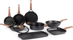 Rosmarino Black Line - Wokpan - Ø30cm - 100% PFAS & PFOA Vrij - Gegoten Aluminium - Non-stick Minerale Coating - Ergonomische Handgreep - Geschikt Voor Alle Warmtebronnen & Vaatwasser 23 Rosmarino Black Line - Wokpan - Ø30cm - 100% PFAS & PFOA Vrij - Gegoten Aluminium - Non-stick Minerale Coating - Ergonomische Handgreep - Geschikt Voor Alle Warmtebronnen & Vaatwasser -Eersteklas Kookgereiwinkel 1200x654