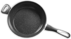 Merkloos Keukenpan Met Deksel En Heeft Een Diameter Van Ø 28 Cm - Luxe Hapjespan Keukenpan Van 28cm Anti-aanbaklaag - Handvat Zwart - Pan Met Deksel -Eersteklas Kookgereiwinkel 1200x658