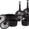 The White Series - Keramische Pannenset Met Glazen Deksels - Inclusief Set Vershoudbakjes - Zwart -Eersteklas Kookgereiwinkel 1200x724 2