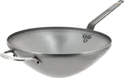 DeBuyer - Mineral B Wok 32cm - Staal - Tegengreep